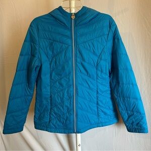 Guess Lightweight Puffer Jacket with Hood Blue Large